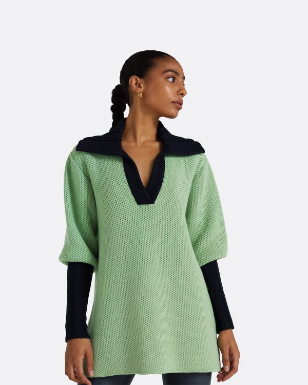 Leonie Sage & Navy Knit - Image 3