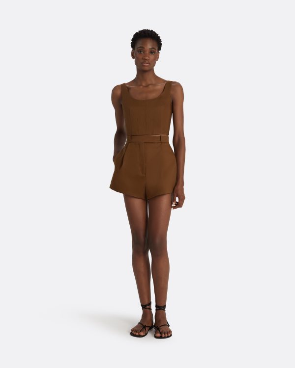 Helean Deep Brown Shorts - Image 4