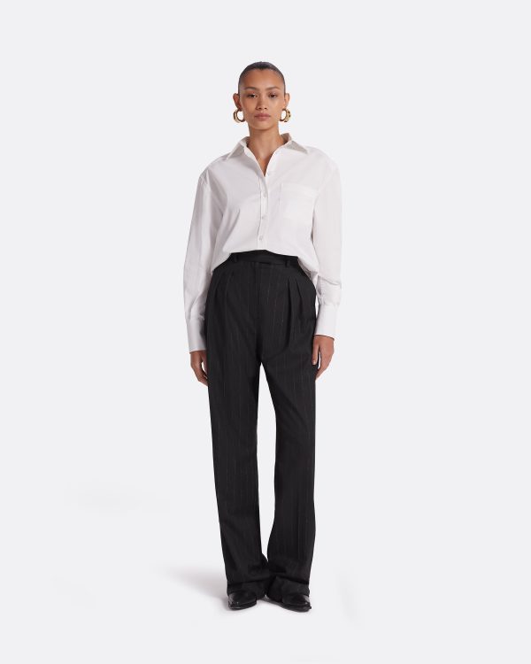 Ferna Black Pinstripe Trousers - Image 5
