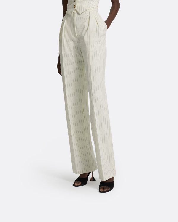 Ferna Ivory Pinstripe Trousers - Image 3