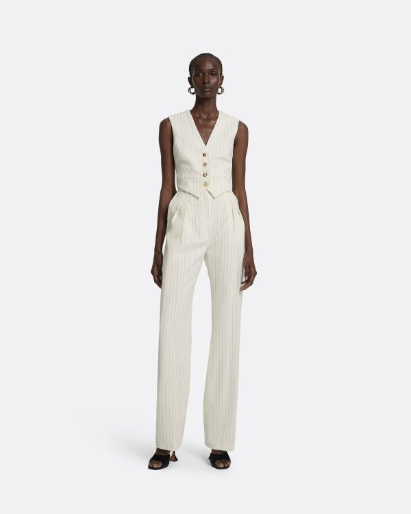 Ferna Ivory Pinstripe Trousers - Image 4