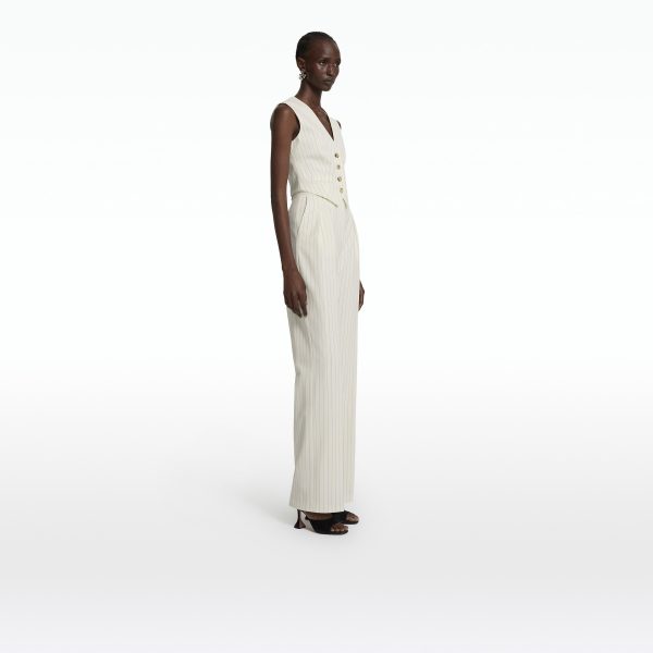 Ferna Ivory Pinstripe Trousers - Image 6