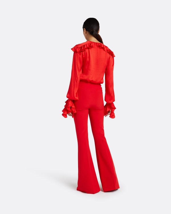 Halluana Cherry Red Trousers - Image 2