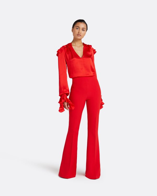 Halluana Cherry Red Trousers - Image 3