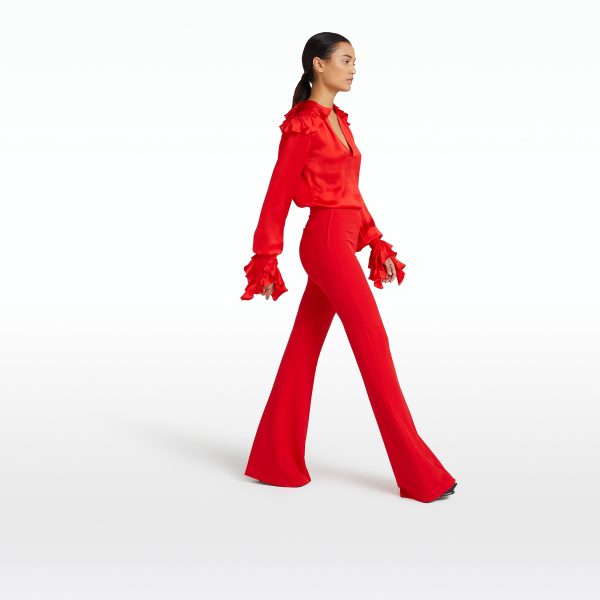 Halluana Cherry Red Trousers - Image 5