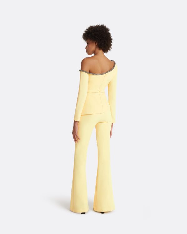 Halluana Pale Yellow Trousers - Image 2