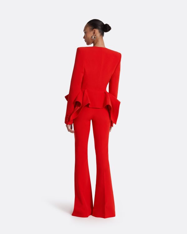 Halluana Scarlet Red Trousers - Image 2