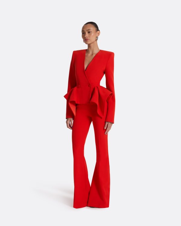 Halluana Scarlet Red Trousers - Image 3