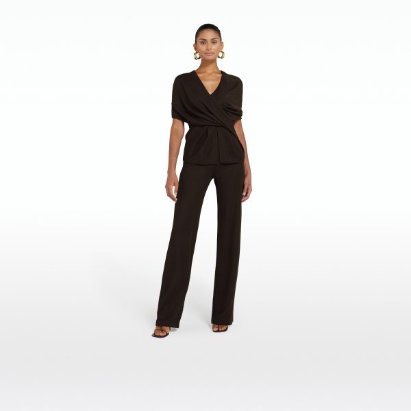 Lea Dark Mocha Trousers - Image 5
