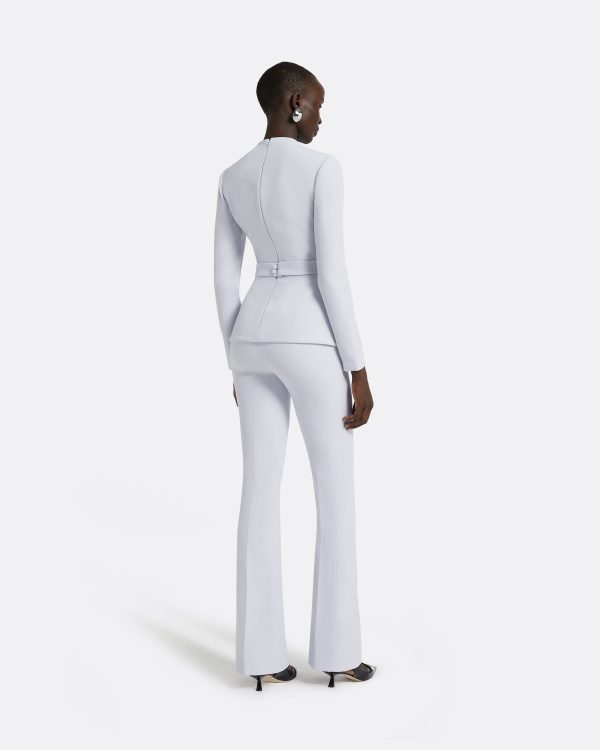 Alexa Silk Blue Trousers - Image 2