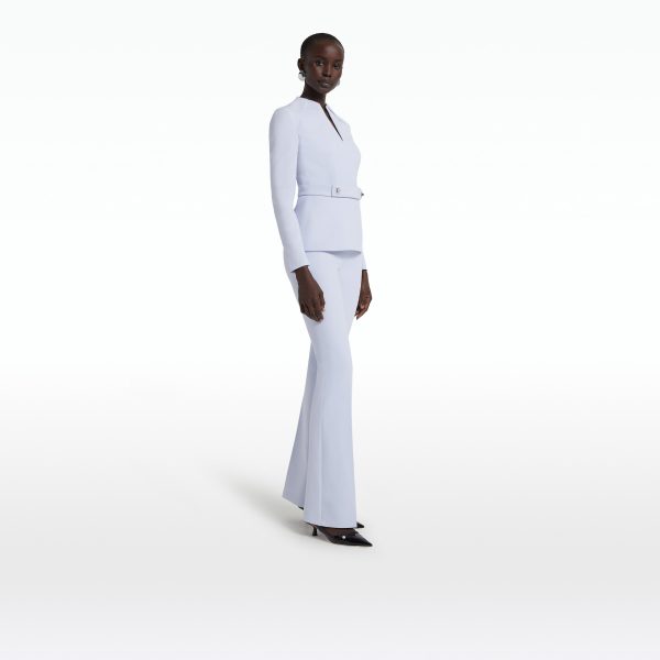 Alexa Silk Blue Trousers - Image 5