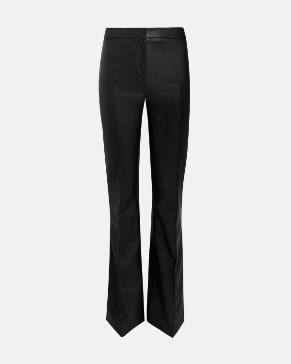 Alexa Black Vegan Leather Trousers - Image 5