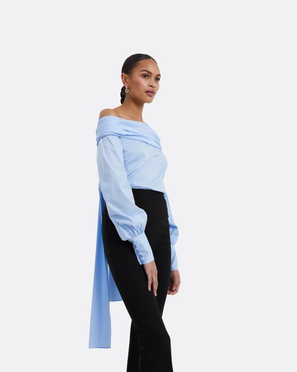 Tilly Blue Cotton Top - Image 3