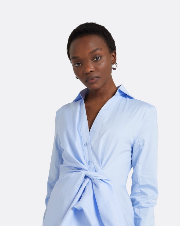 Asteria Soft Sky Cotton Dress - Image 3