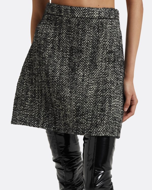 Bronagh Black Wool Skirt - Image 3