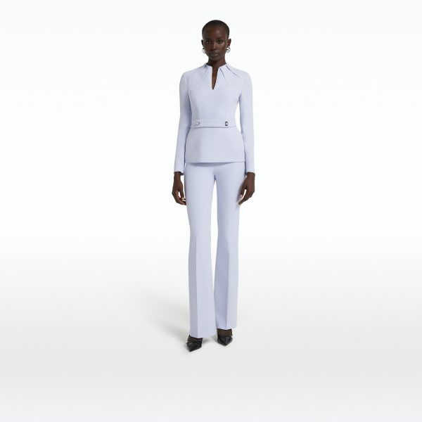 Blanca Silk Blue Top - Image 6