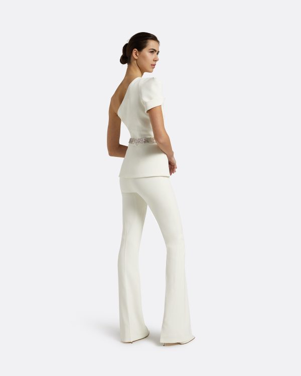 Xebe Ivory Top With Embroidered Belt - Image 2