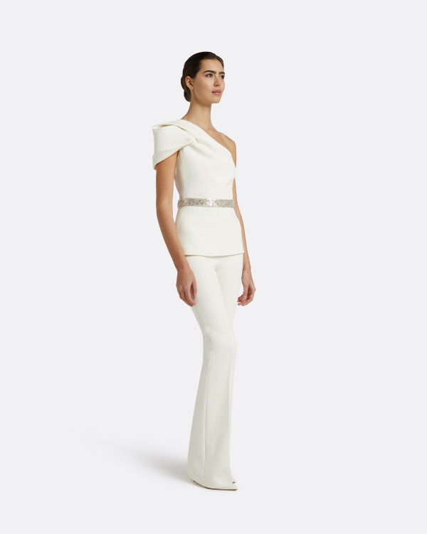 Xebe Ivory Top With Embroidered Belt - Image 4