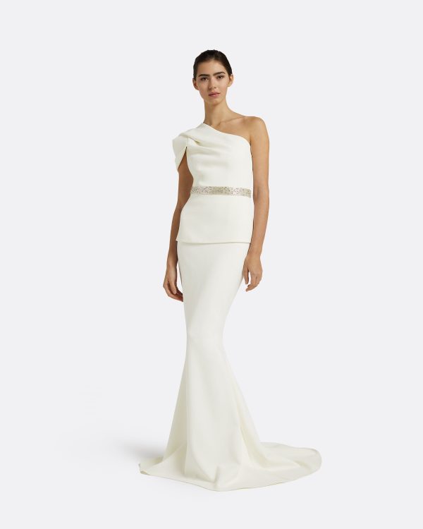 Xebe Ivory Top With Embroidered Belt - Image 6