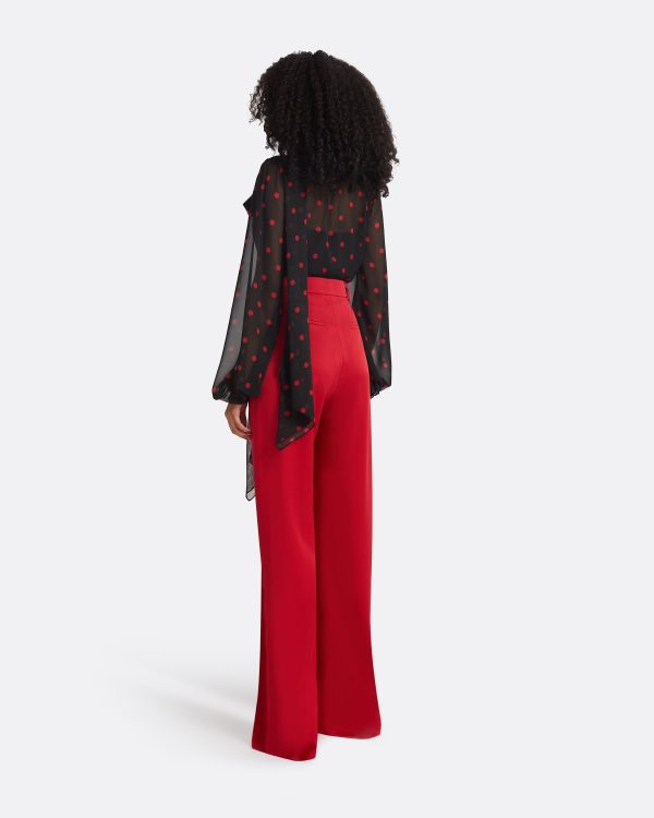 Delfinane Black & Lacquer Red Top - Image 2