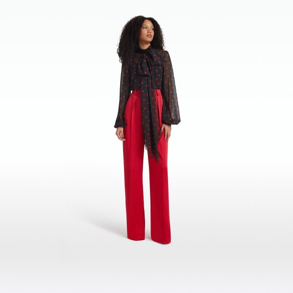 Delfinane Black & Lacquer Red Top - Image 6