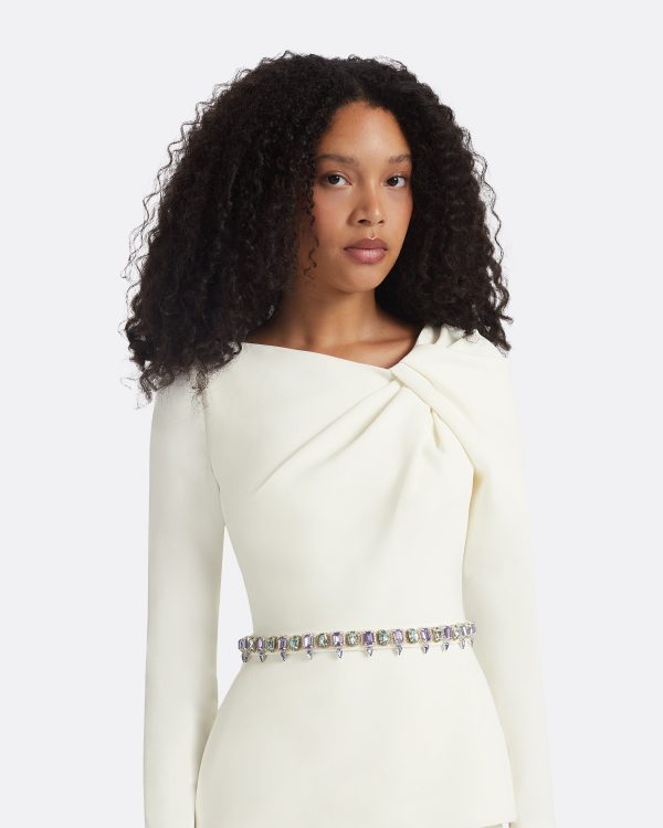 Manya Ivory Embroidered Top - Image 3