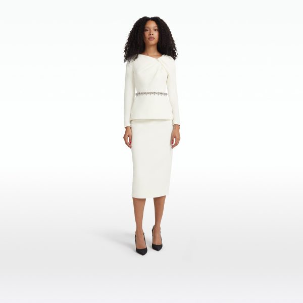 Manya Ivory Embroidered Top - Image 6