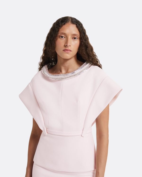 Silvia Barely Pink Embroidered Top - Image 3