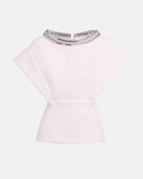 Silvia Barely Pink Embroidered Top - Image 5