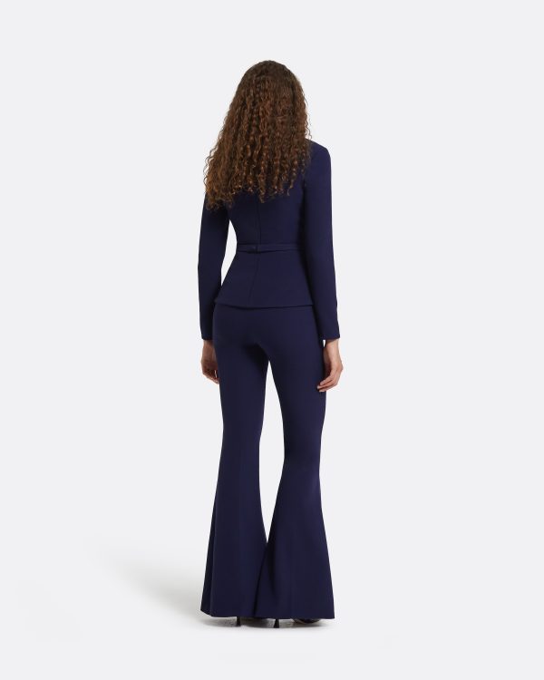 Adil Azurite Blue Top With Embroidered Belt - Image 2