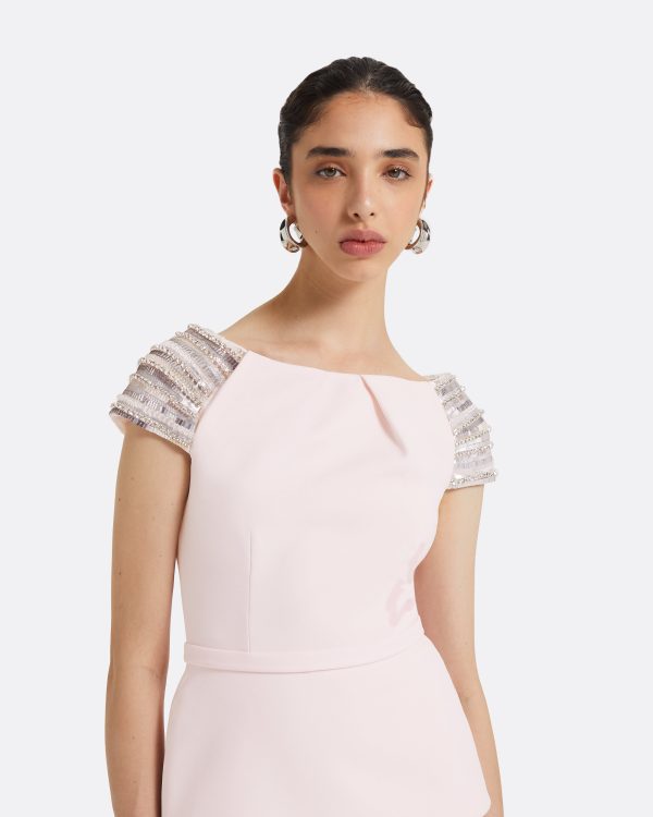 Kitty Barely Pink Embroidered Top - Image 3